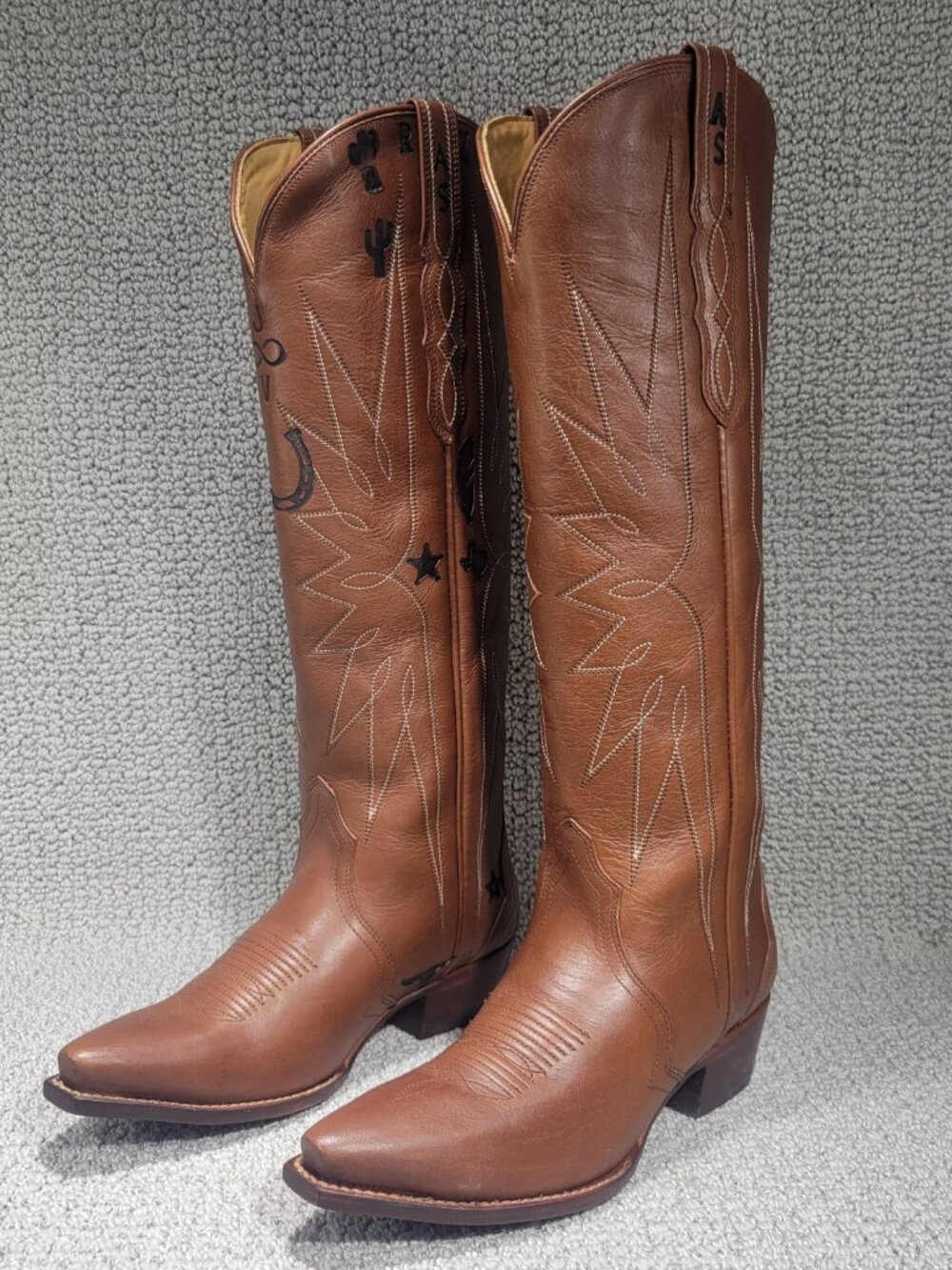 Tecovas The Loretta Women's US Size 8B Saddle Cowhide Leather Cowgirl Boots - Picture 6 of 11